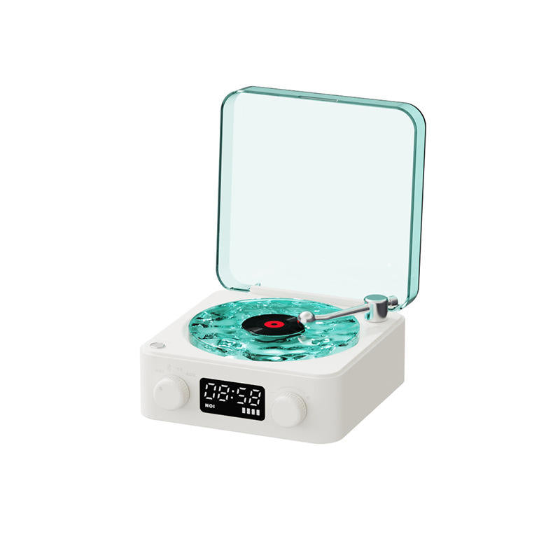 Retro Wave Bluetooth Speaker with Ocean Light & LED Clock